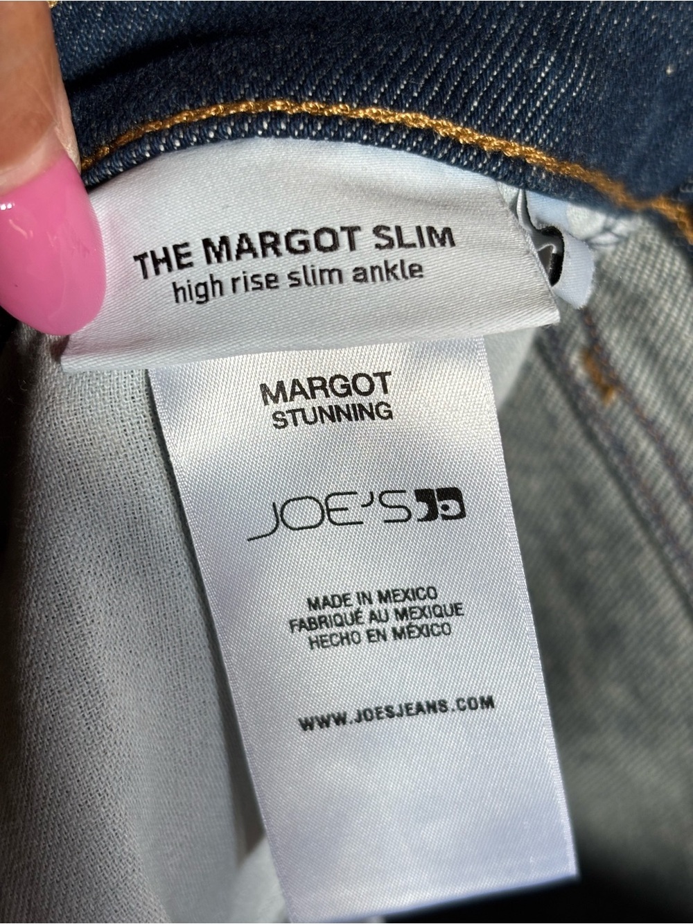 margot High-Rise Slim Jeans in Dark Blue Wash - Picture 7 of 12